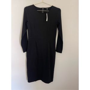 J.CREW Bodycon Black Elegant Dress Size 8 NWT